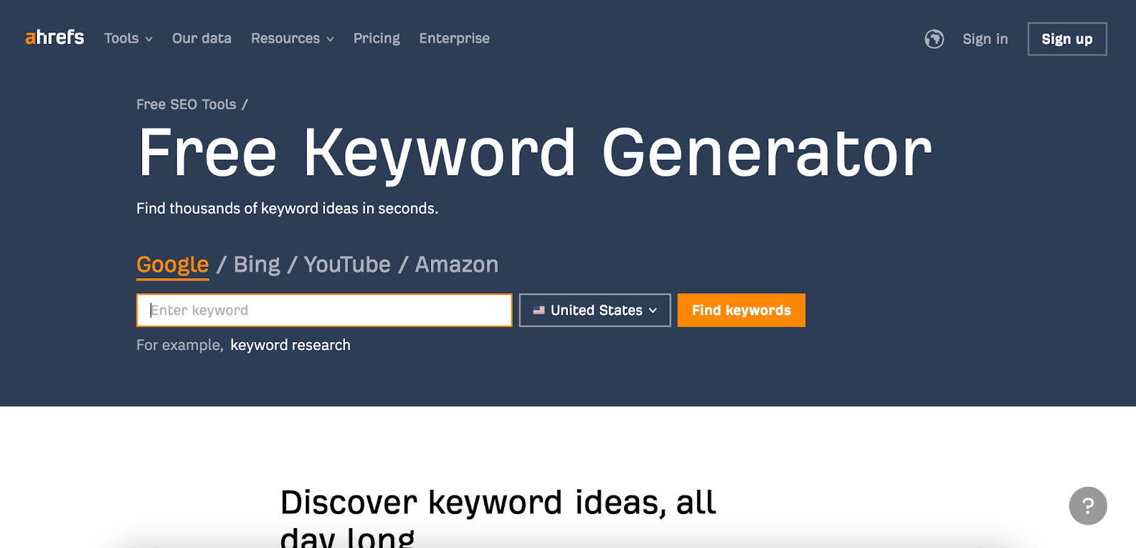 free keyword generator