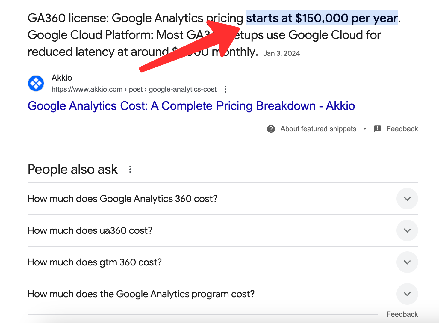 Cost of Google Analytics 3